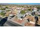 Beautiful aerial view of the home with the city skyline in the distance at 1500 Saylor Way, Las Vegas, NV 89108