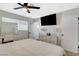 This bedroom boasts a vanity, fan and plenty of natural light at 1500 Saylor Way, Las Vegas, NV 89108