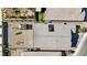 Aerial view of the property showcasing the backyard with a putting green and desert landscaping at 2255 Woodbluff Ave, North Las Vegas, NV 89086