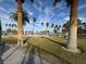Well maintained beach area showcasing palm trees, manicured grass, and shaded picnic spots at 2637 Ohio Ct, Las Vegas, NV 89128