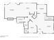 Floor plan highlighting the layout of the main level with kitchen, living room, dining, and bedrooms at 2637 Ohio Ct, Las Vegas, NV 89128
