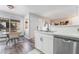 Bright eat-in kitchen featuring stainless steel appliances, quartz countertops, and natural light at 3062 Tarpon Dr # 201, Las Vegas, NV 89120