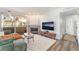 Inviting living room with sliding doors to balcony and a cozy fireplace at 3062 Tarpon Dr # 201, Las Vegas, NV 89120