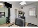 Well-equipped salon room with styling chairs, shelving, and access to a convenient half-bathroom at 6587 Lucky Boy Dr, Las Vegas, NV 89110