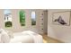 Comfortable bedroom featuring plenty of natural light with hardwood floors and neutral colored walls at 6925 Unicorn St, Las Vegas, NV 89131