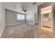 Bright bedroom with ceiling fan and ensuite bathroom for added convenience at 8600 W Charleston Blvd # 2086, Las Vegas, NV 89117