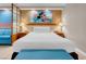 Cozy bedroom features a king bed, contemporary artwork, and soft, inviting colors at 145 E Harmon Ave # 2603, Las Vegas, NV 89109