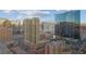 View of the vibrant city skyline with an array of high-rise buildings and commercial developments in the city at 145 E Harmon Ave # 2603, Las Vegas, NV 89109