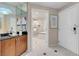 Inviting entryway leading to a luxurious bathroom and well appointed room at 145 E Harmon Ave # 2603, Las Vegas, NV 89109