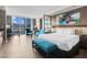 Modern and comfortable living room featuring large windows, stylish furnishings, and a relaxing atmosphere at 145 E Harmon Ave # 2603, Las Vegas, NV 89109