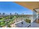 Balcony with golf course views and patio furniture at 3111 Bel Air Dr # 12C, Las Vegas, NV 89109
