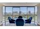 Bright dining room featuring large windows with sweeping city views, perfect for memorable gatherings at 3111 Bel Air Dr # 12C, Las Vegas, NV 89109