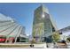 Striking high-rise condo building with modern architectural design and lush landscaping at 3722 Las Vegas Blvd # 1609, Las Vegas, NV 89158