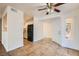 Open-concept kitchen with breakfast bar, modern appliances, and tile flooring, perfect for entertaining at 5000 Red Rock St # 105, Las Vegas, NV 89118
