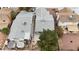 Aerial view of the house and surrounding neighborhood at 5439 Pomeroy Cir, Las Vegas, NV 89142