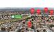 Conveniently located near retail shops and golf course, according to this aerial view of the neighborhood at 5439 Pomeroy Cir, Las Vegas, NV 89142