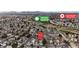Neighborhood aerial view of the community with a golf course and elementary school nearby at 5439 Pomeroy Cir, Las Vegas, NV 89142