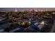 Charming property featuring an aerial view of the city skyline at night in a desirable residential neighborhood at 714 Lacy Ln, Las Vegas, NV 89107