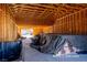 Large barn or storage building interior view with exposed framing and materials at 714 Lacy Ln, Las Vegas, NV 89107