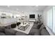 Modern living room with open floor plan, adjacent to the kitchen and dining area at 714 Lacy Ln, Las Vegas, NV 89107