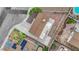 Overhead view of the property showing roof, driveway, and proximity to neighboring homes at 7274 Pinebrook Cir, Las Vegas, NV 89147