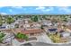 An aerial view of a home showcasing its location in a quiet residential neighborhood at 7274 Pinebrook Cir, Las Vegas, NV 89147