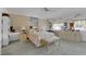 Spacious main bedroom features a ceiling fan, dressing table and floral accents at 7274 Pinebrook Cir, Las Vegas, NV 89147