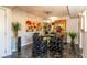Dining room area with art, a chandelier, and modern decor at 730 S Royal Crest Cir # 424, Las Vegas, NV 89169