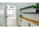 Bedroom with a window that has views of the surroundings and storage at 9741 Panorama Cliff Dr, Las Vegas, NV 89134