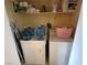 Laundry room with washer, dryer, and shelf with supplies in a dedicated space at 1830 N Pecos Rd # 230, Las Vegas, NV 89115