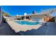 Outdoor living space featuring a swimming pool and patio at 216 Candlelight St, Las Vegas, NV 89145