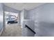 Hallway with a view of the bedroom. The room has carpet, ceiling fan and mountain view at 262 Big Horn Dr, Boulder City, NV 89005