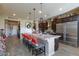 Beautiful kitchen with large island and barstool seating at 7143 Nodding Thistle Ct, Las Vegas, NV 89178