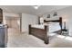 Bedroom featuring neutral paint, plush carpet, and a large bed at 933 Monte Nerone Ave, Henderson, NV 89012