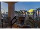 Balcony featuring outdoor furniture and views of the city skyline at 1 Hughes Center Dr # 308, Las Vegas, NV 89169
