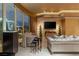 Cozy sitting area with floor to ceiling windows and luxurious decor at 1 Hughes Center Dr # 308, Las Vegas, NV 89169