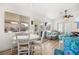 Open concept dining area connected to living room and views of the backyard at 266 Corvallis Ct, Henderson, NV 89074