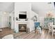 Bright living area boasts a fireplace, tv, and charming decor at 266 Corvallis Ct, Henderson, NV 89074
