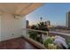 The balcony offers city views of Vegas and the Sahara Hotel and Casino at 2747 Paradise Rd # 404, Las Vegas, NV 89109