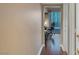 Hallway with hardwood floors leading to a bedroom with a great view at 2747 Paradise Rd # 404, Las Vegas, NV 89109