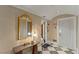 Elegant condo hallway with decorative mirror, and stylish tile flooring at 2747 Paradise Rd # 404, Las Vegas, NV 89109