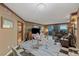Open-concept living room with dining area boasting city views and stylish checkered flooring at 2747 Paradise Rd # 404, Las Vegas, NV 89109