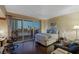 Bedroom with an office space and a lovely view of the city at 2747 Paradise Rd # 404, Las Vegas, NV 89109