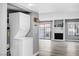 Convenient laundry setup nestled near the living space, offering practicality and style at 3449 Lorilou Ln # 2, Las Vegas, NV 89121