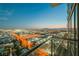 Balcony view of Las Vegas cityscape during dusk with mountains in the background at 4381 W Flamingo Rd # 2322/2320, Las Vegas, NV 89103