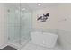 Relaxing bathroom complete with a sleek tub and a glass-enclosed shower at 4525 Dean Martin Dr # 607, Las Vegas, NV 89103
