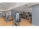 Community gym features weight training equipment and large windows at 4525 Dean Martin Dr # 607, Las Vegas, NV 89103