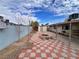 The backyard has a fire pit and a shed at 6216 Bullion Blvd, Las Vegas, NV 89103