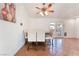 Cozy dining room featuring a stylish table set and tiled floor at 6408 Starcrest Dr, Las Vegas, NV 89108