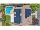 Home with solar panels, pool, and large manicured backyard at 10662 Bonchester Hill St, Las Vegas, NV 89141